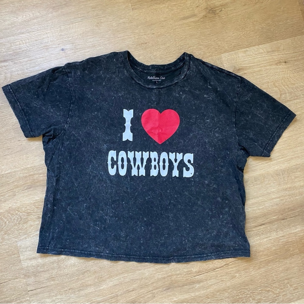 I Love Cowboys Graphic Tee NEW
